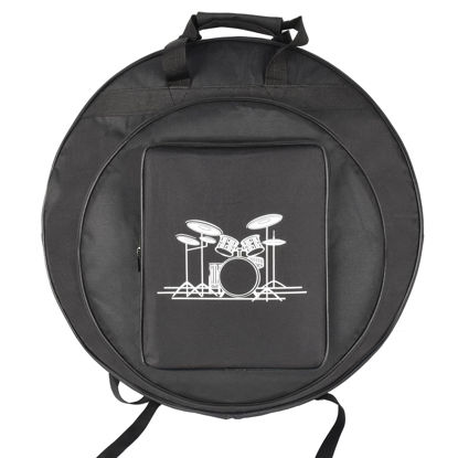 Picture of Tosnail 22" Cymbal Gig Bag with Carry Handle, Durable Shoulder Straps and Double Pockets, Great for Dust-Proof Storage