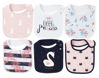 Picture of Maiwa 6 Pack Waterproof Cotton Baby Bibs for Girls for Drooling Eating Teething with Snaps