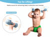 Picture of Giftty Baby Dumbbell Toy - Silicone Infant Rattle Teething Toy Teether Toddler Sensory Toy Durable Safe Exercises Workout Weight - Great Gift for Girls and Boys (1pcs 4.8oz - Cream)