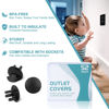 Picture of 52 Pack Black Safety Outlet Covers Baby Proofing, Electrical Socket Outlet Plugs 3-Prong Child Proof for Kids House