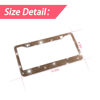 Picture of YALOK Bling Car License Plate Frame, Sparkly Rhinestone Stainless Steel License Plate Cover/Holder, Universal for Most Cars, SUVs, Vehicles with Screw Set, Auto Accessories for Women (Coffee)