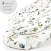 Picture of Stretchy Ultra Soft Fitted Bassinet Sheets 2 Pack, Universal Fitted for Bassinets Baby Cradle Moses Basket Oval Rectangle Mattress, Watercolor Rose and Flora Bassinet Sheet for Baby Girls