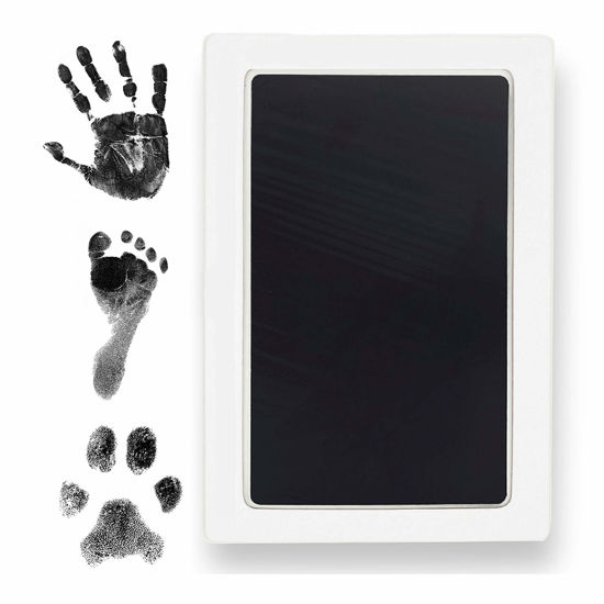 Picture of Extra Large Clean Touch Ink Pad for Baby Handprints and Footprints - Inkless Infant Hand & Foot Stamp - Safe for Babies, Doesn’t Touch Skin - Perfect Family Memory or Gift by Tiny Gifts, Black