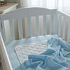 Picture of American Baby Company 100% Cotton Thermal Waffle Swaddle Blanket, Soft, Breathable & Stretchy, Blue, 30" x 40" for Boys and Girls, Perfect for Swaddling, Travel and Gifting