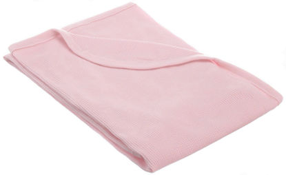 Picture of American Baby Company 100% Cotton Thermal Waffle Swaddle Blanket, Soft, Breathable & Stretchy, Pink, 30" x 40" for Boys and Girls, Perfect for Swaddling, Travel and Gifting