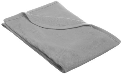 Picture of American Baby Company 100% Cotton Thermal Waffle Swaddle Blanket, Soft, Breathable & Stretchy, Gray, 30" x 40" for Boys and Girls, Perfect for Swaddling, Travel and Gifting