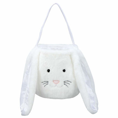 Picture of Plush Easter Bunny Basket for Kids Boys Girls Easter Buckets with Long Plush Ear Personalized Egg Hunting Easter Bags,Bunny Kids Easter Tote Bags for Easter Decorations Candy…