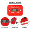Picture of 2pcs Magicalmai Inductive Hour Meter for Gas Engine Lawn Mower Dirt Bike Motorcycle Motocross Snowmobile Karting Marine ATV Boat Outboard Motor Generator Waterproof Hour Meters - Red
