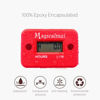Picture of 2pcs Magicalmai Inductive Hour Meter for Gas Engine Lawn Mower Dirt Bike Motorcycle Motocross Snowmobile Karting Marine ATV Boat Outboard Motor Generator Waterproof Hour Meters - Red