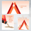 Picture of WORKKOOL Safety Triangles DOT Approved, Standard Warning Triangles Enmergency Reflector, Emergency Triangles for Vehicles with Carry Case(3 Pack,Without Sand)