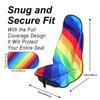 Picture of LoyaGour Car Seat Cover Protector Front Seats,for Gym Workout,Running,Swimming,Beach and Hiking,Waterproof Sweat Towel Bucket Seat Covers for Trucks SUV Jeep (Rainbow, 1Pcs)