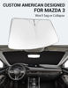 Picture of Proadsy 2024 Upgrade Windshield Sun Shade Custom Fit Mazda 3 2019-2023 2024 Mazda3 Hatchback/Sedan Front Sunshade Protector Foldable Sun Visor Blocks UV Rays Keep Car Cooler