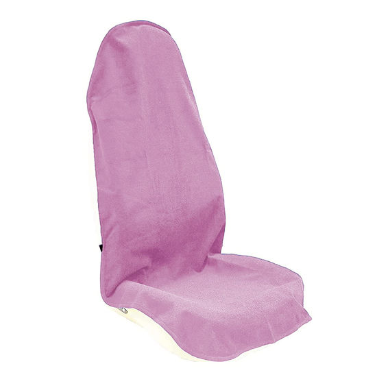 Picture of LoyaGour Car Seat Cover Protector Front Seats,for Gym Workout,Running,Swimming,Beach and Hiking,Waterproof Sweat Towel Bucket Seat Covers for Trucks SUV Jeep (Pink, 1Pcs)