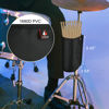Picture of TXEsign Drumstick Holder Drum Sticks Holder Bag for Drumsticks Brushes Mallets Up to 10 Pairs, Two Straps Attach to Drum Kit & Music Stand (Black)