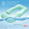 Picture of Cute Castle Cooling Cover Pregnancy Pillows, Soft U-Shape Maternity Pillow with Removable Cover - Full Body Pillows for Adults Sleeping - Pregnancy Must Haves - Jumbo 57 Inch - Turquoise