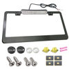 Picture of AOOTF License Plate Frame with Light Bar Assembly- License Plate Light Lamp Bulbs & Aluminium Carbon Fiber Car Tag Holder Mount Kit for Truck SUV Trailer, 12V Waterproof White, Screws Caps
