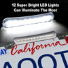 Picture of AOOTF License Plate Frame with Light Bar Assembly- License Plate Light Lamp Bulbs & Aluminium Carbon Fiber Car Tag Holder Mount Kit for Truck SUV Trailer, 12V Waterproof White, Screws Caps