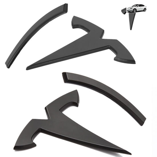 Picture of Emblem Cover Compatible with Model Y 2024 2023 2022 2021 2020 Accessories 3 PCS