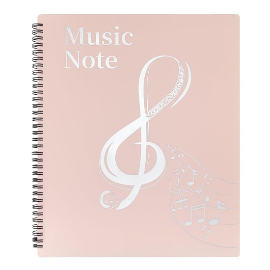 Picture of MUDOR Sheet Music Folder for Sheet Music Page 8.5X 11 Inches, Sheet Music Holder Allow Annotations, Eliminate Glare, 60 Pages Spiral Sheet Music Binder Organizer, Sheet Music Storage