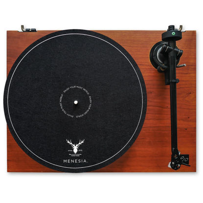 Picture of Menesia 12 Inch Turntable Mat, Slip mat for Vinyl LP Record Player Mat, Anti Static Turntable Platter Mat, Slip mats for turntables(black)