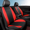 Picture of GIANT PANDA Front Car Seat Cover Custom Fit Toyota, Leather Bucket Seat Covers for Toyota Rav4 Camry Highlander Corolla Prius (Red+Black) 2-Pack