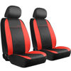 Picture of GIANT PANDA Front Car Seat Cover Custom Fit Toyota, Leather Bucket Seat Covers for Toyota Rav4 Camry Highlander Corolla Prius (Red+Black) 2-Pack