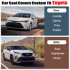 Picture of GIANT PANDA Front Car Seat Cover Custom Fit Toyota, Leather Bucket Seat Covers for Toyota Rav4 Camry Highlander Corolla Prius (Red+Black) 2-Pack