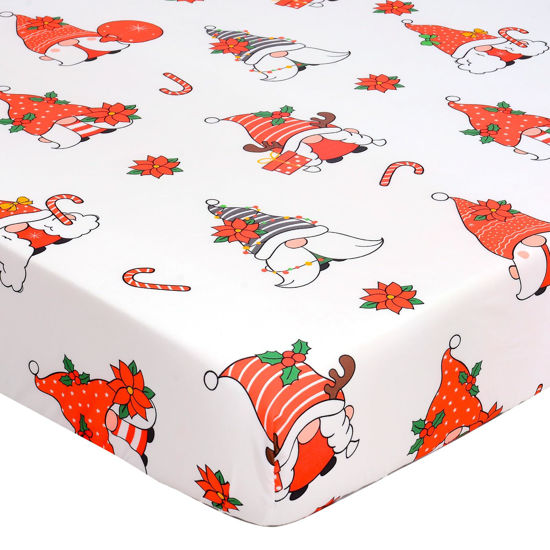 Picture of UOMNY Crib Sheet Christmas Fitted Crib Sheets Baby Sheet for Standard Crib and Toddler Mattresses Nursery Bedding Sheet Crib Mattress Sheets for Boys and Girls 1 Pack Space Toddler Sheet