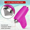 Picture of Swiss Safe Durable 5-1 Car Safety Hammer Car Window Breaker Breaker Tool w/Seatbelt Cutter - Emergency Escape Glass Hammer for Car - Truck, Car Safety Essentials & Accessories - Pink, 2 Pack