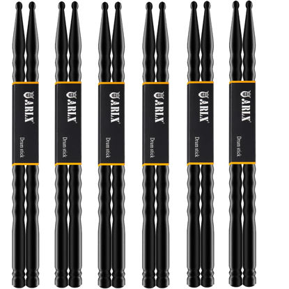 Picture of 5A Carbon Fiber Drum Sticks 6 Pair Drumsticks Unique Wave non-slip Drumsticks
