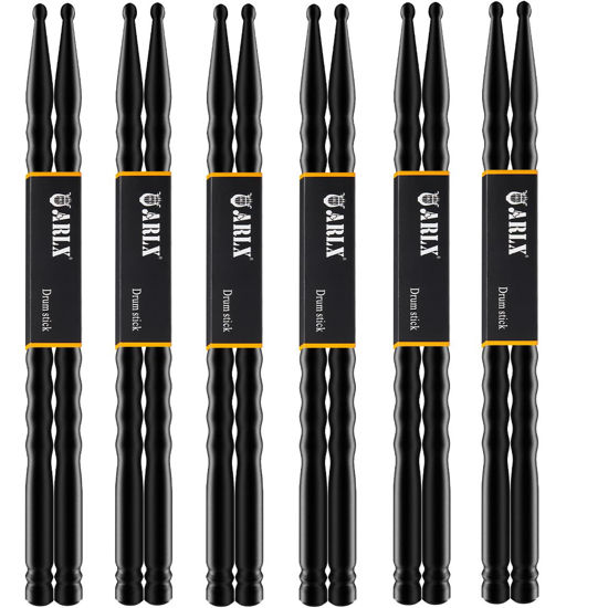 Picture of 5A Carbon Fiber Drum Sticks 6 Pair Drumsticks Unique Wave non-slip Drumsticks