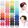Picture of jollybows 40pcs Baby Girls Grosgrain Ribbon Hair Bows Headbands 3" Hair Band Hair Accessories for Infants Newborn Toddler