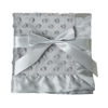 Picture of American Baby Company Heavenly Soft Chenille Security Blanket, 2-Layer Design with Minky Dot & Silky Satin, Gray, 14" x 14" for Boys and Girls