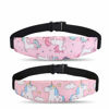 Picture of Baby Carseat Head Support,Car seat Straps Pillow Support Ban,Stroller Neck Relief Strap Headrest,Slumber Sling Sleep Positioner for Toddler Infants Child Children Kids(Pink Unicorn -2 Pack)