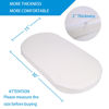 Picture of Mecc ecoh Baby Bassinet Mattress with 100% Breathable Cover, Water-Resistant Lining Rattan Oval Bassinet Pad, Hypoallergenic, Non-Toxic, Safer, Hypoallergenic, for Moses Basket, 15" x 30" x 2"