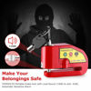 Picture of YOHOOLYO Alarm Disc Lock Motorcycle Disc Brake Lock Anti-Theft Waterproof 110 dB 7mm Pin 5ft Reminder Cable for Motorcycles Bike Scooter Carry Pouch (Red)