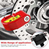 Picture of YOHOOLYO Alarm Disc Lock Motorcycle Disc Brake Lock Anti-Theft Waterproof 110 dB 7mm Pin 5ft Reminder Cable for Motorcycles Bike Scooter Carry Pouch (Red)