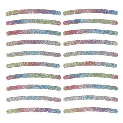 Picture of 20PCS Bling Car Wheel Decorative Stickers, Glitter Stripe Stickers for Car, Fashion Bling Car Wheel Sticker Decal for Women Girls Car Motorcycle Wheel Decorative Stickers Universal (Bling Colorful)