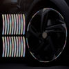 Picture of 20PCS Bling Car Wheel Decorative Stickers, Glitter Stripe Stickers for Car, Fashion Bling Car Wheel Sticker Decal for Women Girls Car Motorcycle Wheel Decorative Stickers Universal (Bling Colorful)