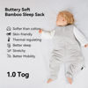 Picture of BubblePanda Rayon Made from Bamboo Toddler Sleep Sack with Feet 6-12 Months 1.0 Tog Ultra Soft Toddler Sleeping Sack Baby Sleep Bag Walker Quilted Wearable Blanket with Legs 2-Way Zipper Lightweight