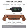 Picture of Wireless Acoustic Guitar Pickup Rechargable Magnetic And Microphone Soundhole Pickup For Acoustic Guitar Build-In Volume Control(Wood Grain)