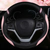 Picture of Cxtiy Steering Wheel Cover for Women Leather Universal Steering Wheel Covers for Car 15 inch (Pink)