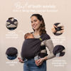 Picture of Boba Bliss Hybrid Baby Carrier Newborn to Toddler - 2-in-1 Baby Wrap & Baby Carrier - Pre-Wrapped Baby Sling Wrap Newborn - Certified Hip-Healthy - Soft & Stretchy Baby Sling- 7-35 lbs (Charcoal)
