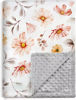Picture of BORITAR Kids Baby Blankets Soft Plush Mink Fabric for Girls,Elegant Daisy Floral Receiving Blankets with Dotted Fleece Backing for Newborn,Toddler,Shower Gifts 30 x 40 Inch(75x100cm)
