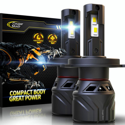 Picture of Cougar Motor H4 Bulbs, 9003 Fog Lights 6500K White Non-Polarity H4 Fog Bulb or Off-Road Use Plug and Play - Pack of 2