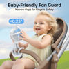 Picture of GUSGU Stroller Fan Clip on for Baby, Flexible Tripod & Rechargeable Battery, Small Personal Fan, Mini Portable Fan for Travel, Handheld, Car (White)