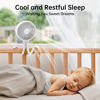 Picture of GUSGU Stroller Fan Clip on for Baby, Flexible Tripod & Rechargeable Battery, Small Personal Fan, Mini Portable Fan for Travel, Handheld, Car (White)