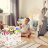 Picture of FXOCSHE Rectangle Fox Basket,Collapsible canvas waterproof storage basket,Toy Organizer,Laundry Basket for Kid Rooms,Baby Room decor,Toy Basket,Woodland Nursery Decor,Gift Basket(Fox)