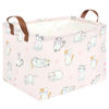 Picture of FXOLCSHE Rectangular Pink Cat Baskets,Cute Kids Toy Storage Basket Bin,Pink Gift Organizer,Toys Box,Toy Organizer,Baby Nursery,Empty Rectangular Cat Room Decor(Pink Cats)