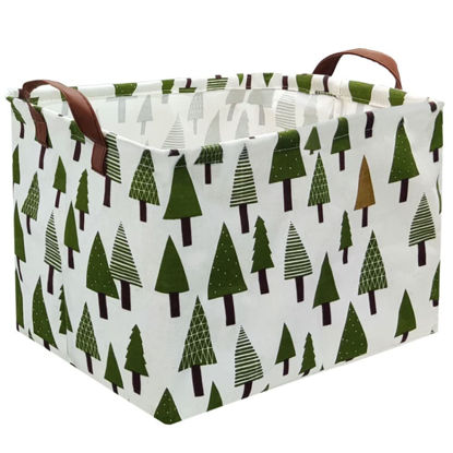 Picture of FXOCSHE Christmas Tree basket,Laundry Basket Green Hamper Fabric Laundry Hamper,for baby hamper Nursery Toy Organizer tree room decor,Christmas gift decor,Gift Basket (tree)